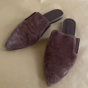 Jenni Kayne chocolate suede mule 39/8